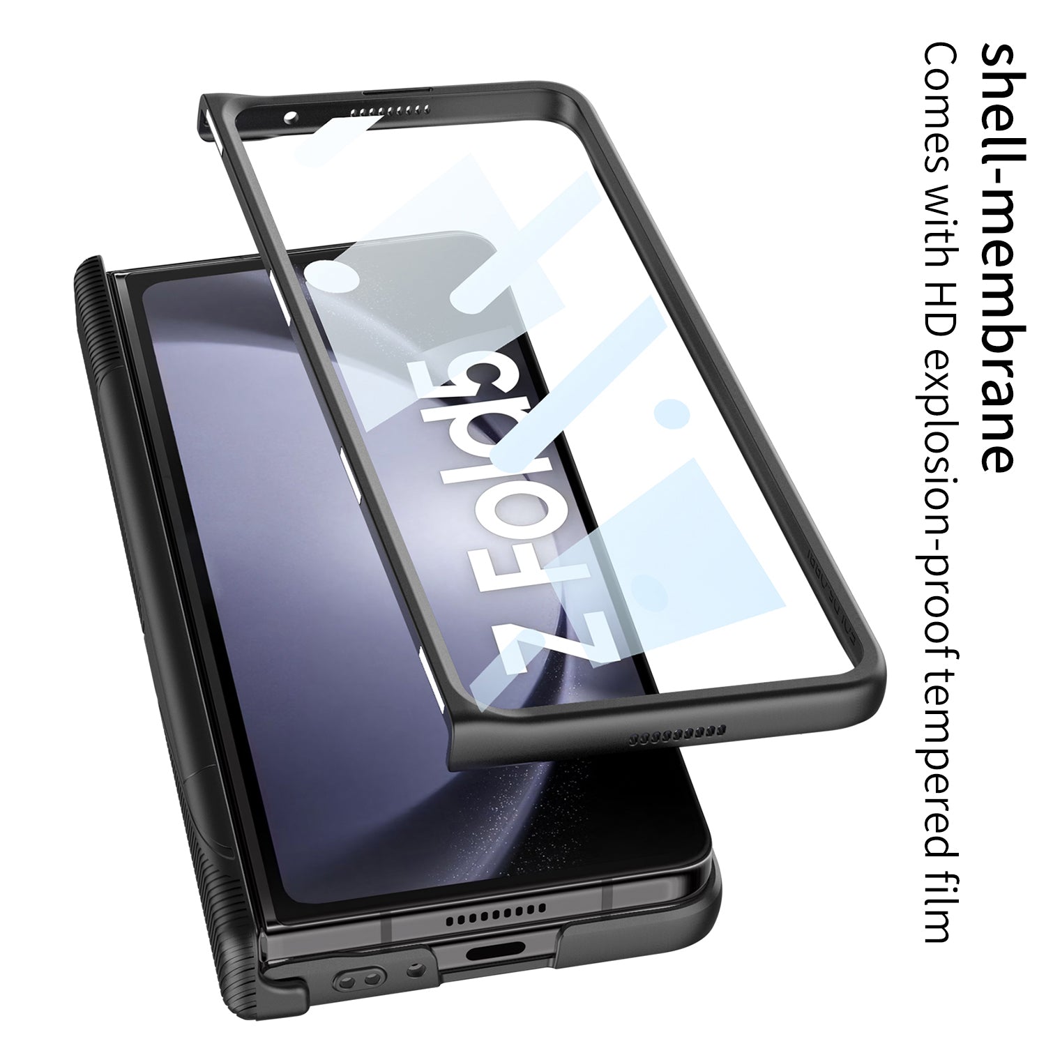 GKK Armor PC-telefoncover til Samsung Galaxy Z Fold5 5G Kickstand-telefonskal med hærdet glasskærmfilm GKK Armor PC-telefoncover til Samsung Galaxy Z Fold5 5G Kickstand-telefonskal med hærdet glasskærmfilm